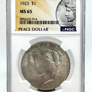 1923 Peace Dollar NGC MS65 Silver Coin