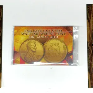 Goldback Gold Notes & 1943 Steel Wheat Cent Set