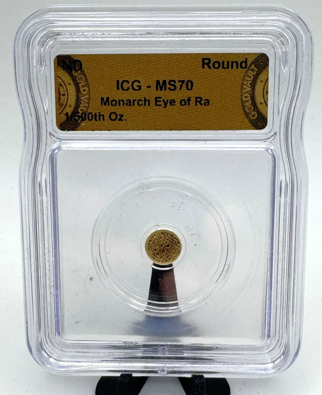 Monarch Eye of Ra 1/500th Oz Gold Round MS70