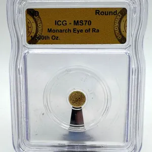 Monarch Eye of Ra 1/500th Oz Gold Round MS70