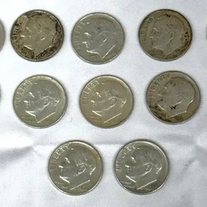 14 Roosevelt 90% Silver Dimes