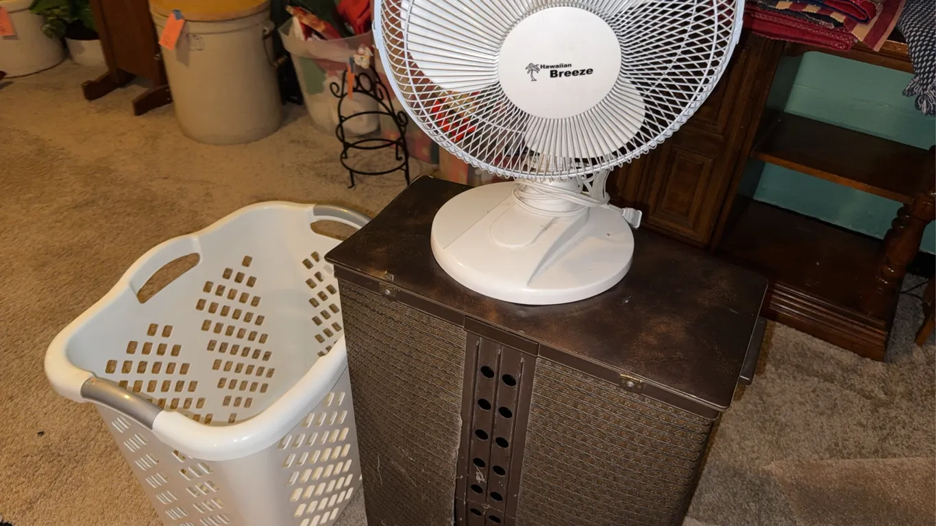 Hawaiian Breeze Table Fan, Laundry Basket & Storage Hamper