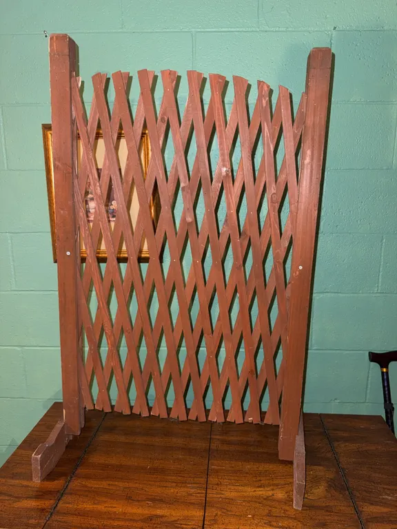 Vintage Accordion-Style Wood Folding Gate