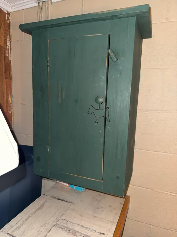 Primitive Green Wall Cabinet