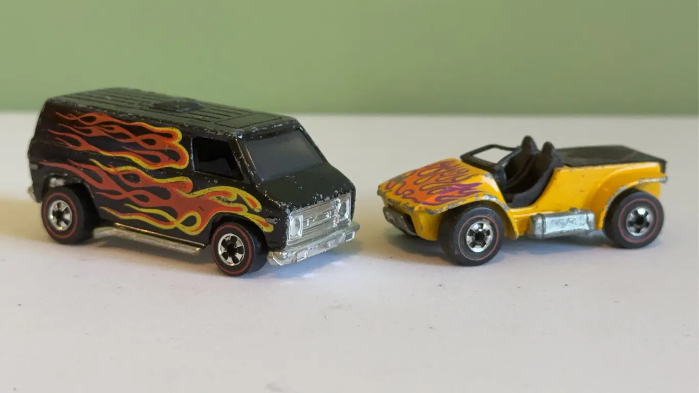Vintage Hot Wheels Redline Custom Van & Dune Buggy