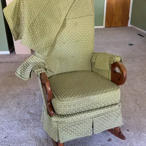 Upholstered Wood Rocking Chair