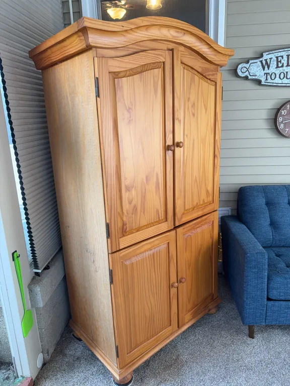 Pine Entertainment Armoire / TV Cabinet