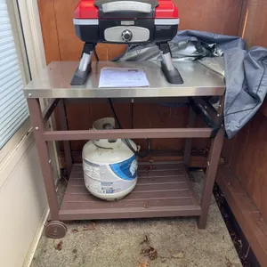 Cuisinart Portable LP Gas Grill with Rolling Cart & Propane Tank
