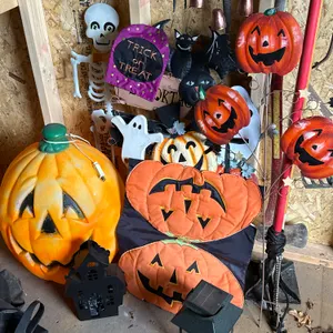 Outdoor Halloween decor ￼