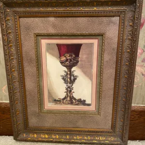 Giovanni Giardini “Red Goblet II” Ornate Framed Art Print