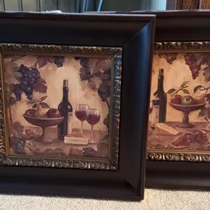 Silvia Vassileva “Wine and Cheese I & II” Framed Art Prints