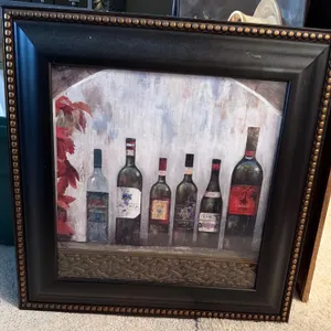 Aimee Wilson “In a Row II” Framed Wine Bottle Art Print