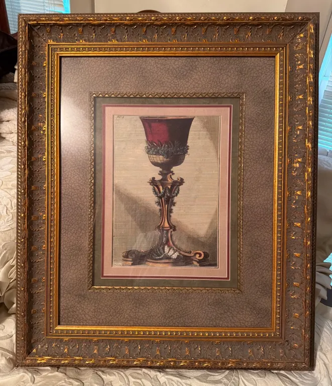 Giovanni Giardini “Red Goblet III” Framed Art Print
