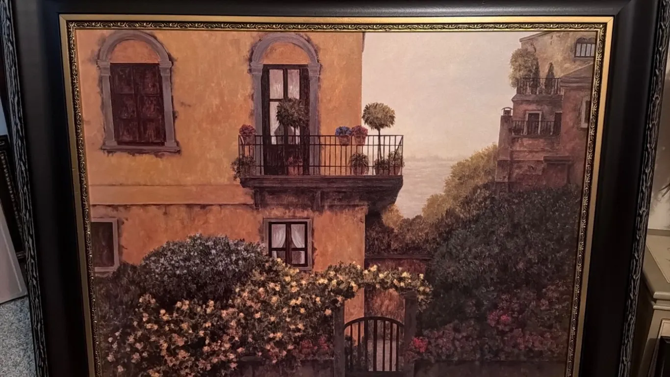 Montserrat Masdeu “Esquina Al Mar” Large Framed Mediterranean Art Print