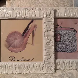 Marco Fabiano “Divalicious” & “Bling Or Not” Glam Fashion Art – Framed Pair