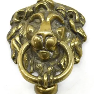 BRASS LION DOOR KNOCKER - MADE IN CANADA