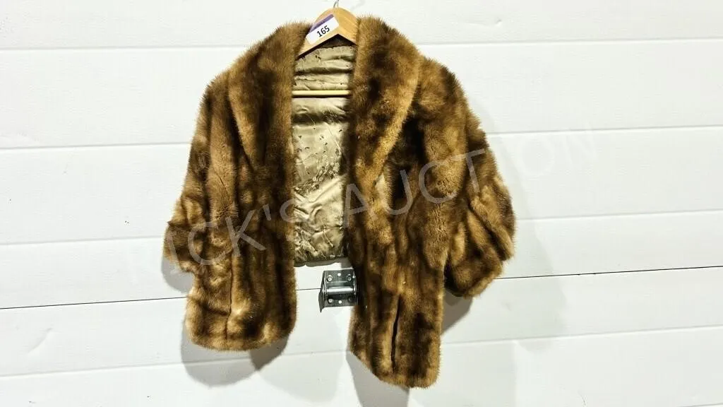 vintage fur shawl