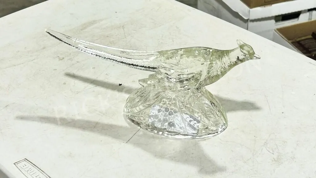 11" long vintage glass bird