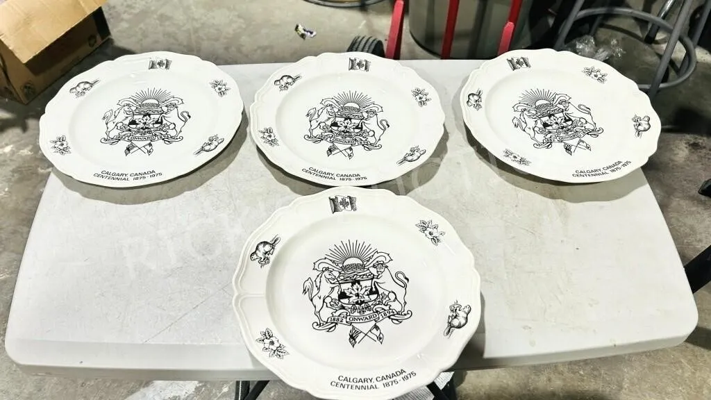 4 - 10" Calgary Centenial 1875-1975 plates