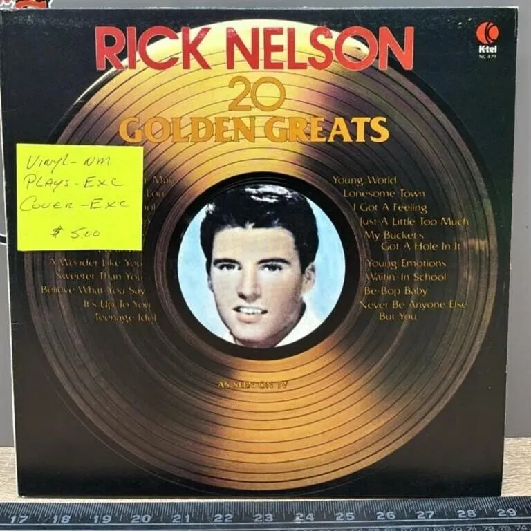 Rick Nelson Record. Graded per consigner.