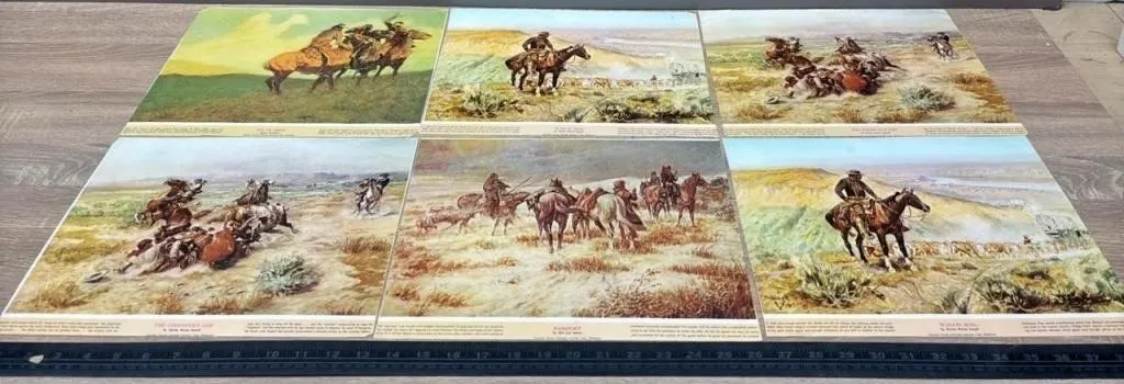 6 Charles Russell Prints 10�x13�