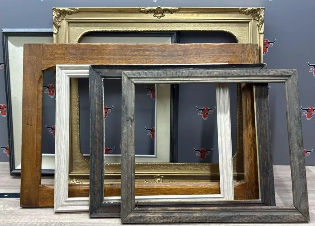 6 Asst. Picture Frames No Glass. *NO SHIPPING