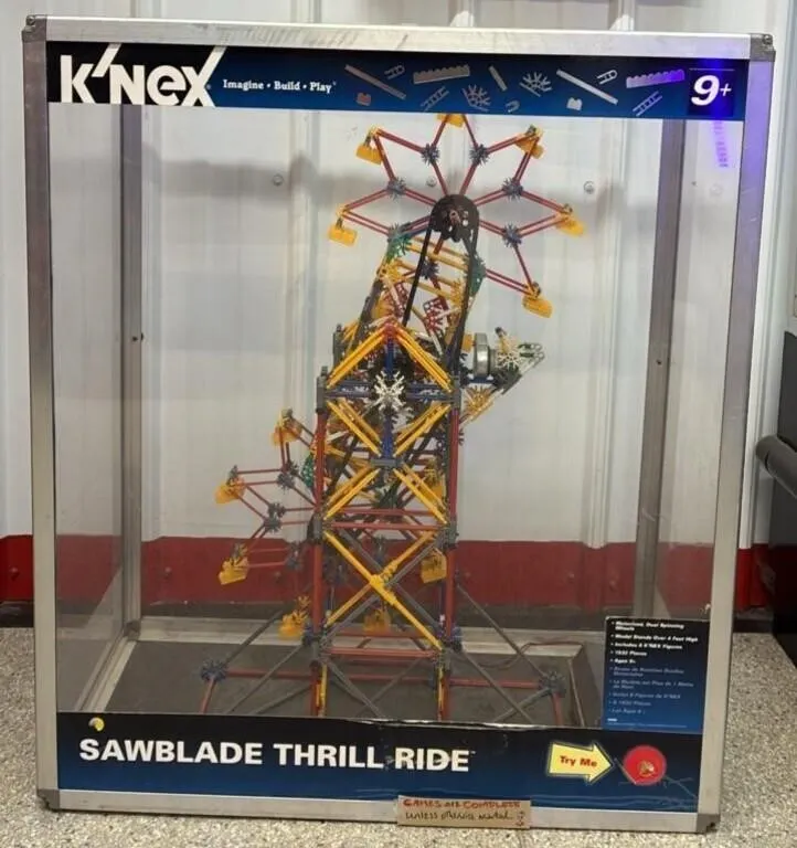 K�Nex Sawblade Thrill Ride In Display Cabinet.