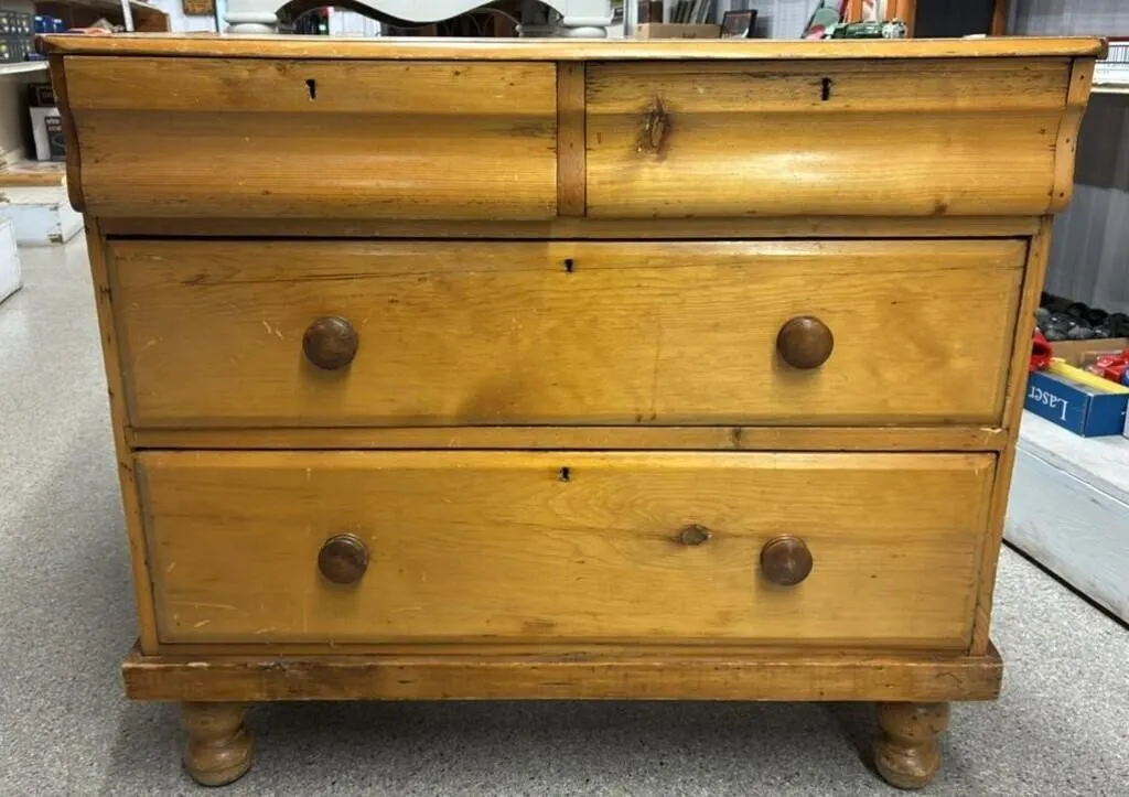 Antique Wooden Dresser. 37�Wx18.5�Dx32.5�H.