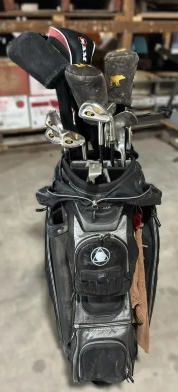 Cart Bag (14 compartments) W/Golden Bear Right