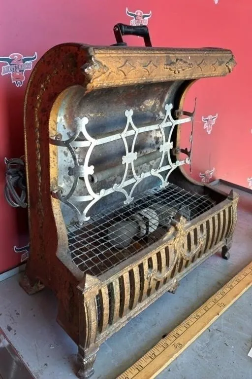 Vintage Cast Iron Heater Turned Lamp.
