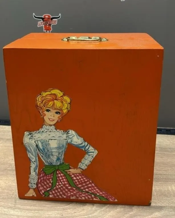 Vintage Doll Clothing Storage Box.