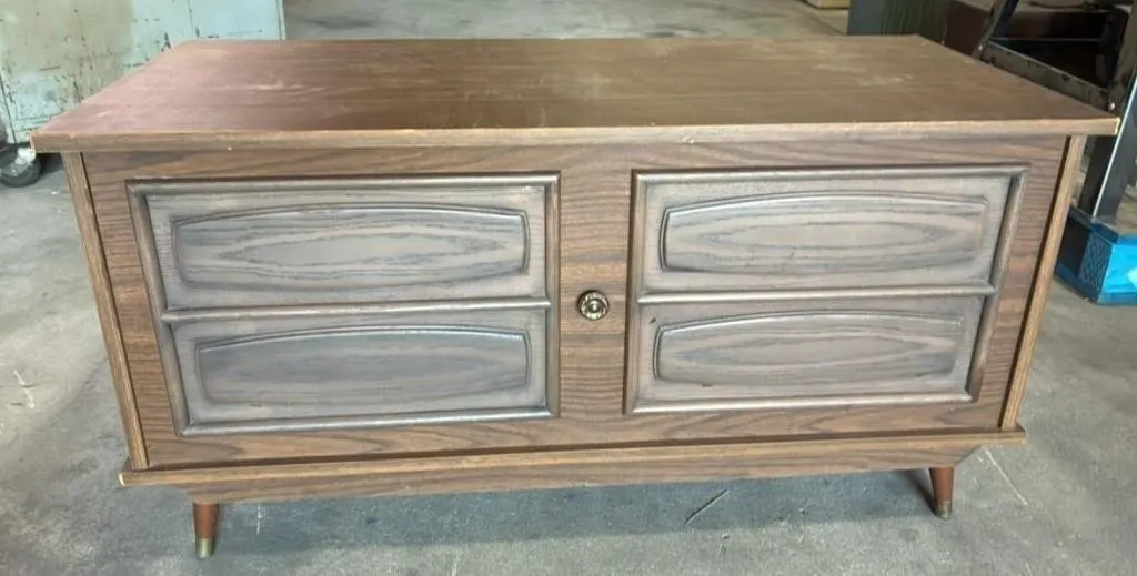 Cedar Lined Pressboard Chest. Requires Some