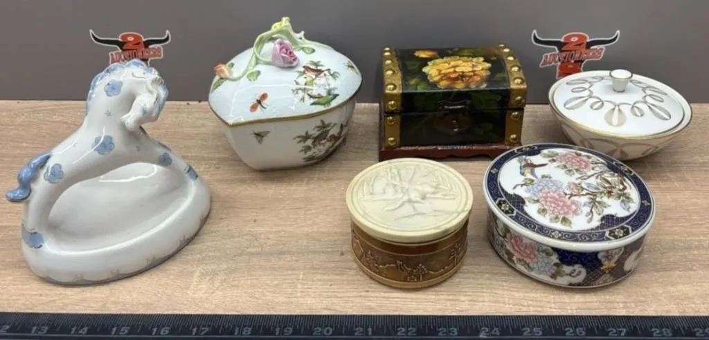 6 Asst. Trinket Boxes. *NO SHIPPING
