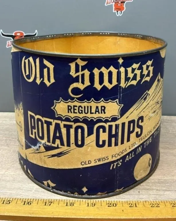 Old Swiss Regular Potato Chips Cardboard