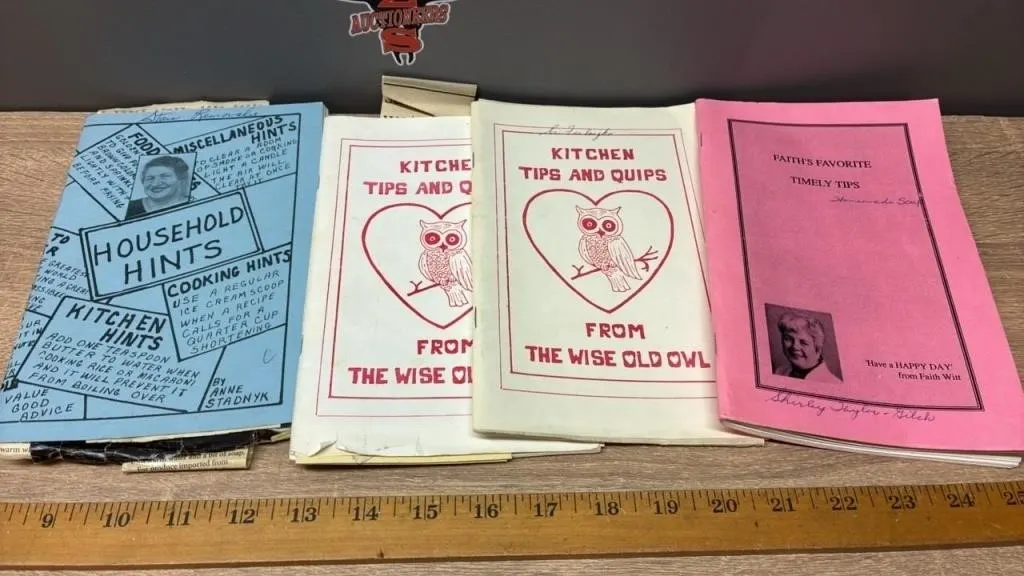 4 Vintage Household Hints Books.