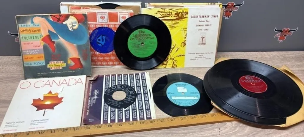 Asst. 45 RPM Educational/Patriotic Records & a