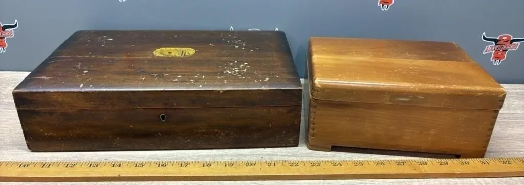 2 Wooden Keepsake Boxes.