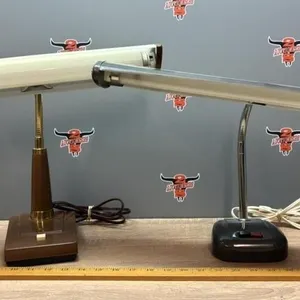 2 Vintage Fluorescent Desk Lamps. *NO SHIPPING