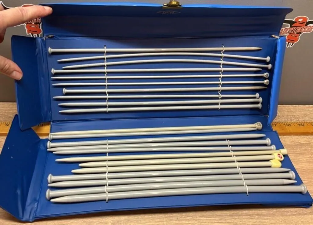 Knitting Needles & Case.