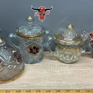Vintage Pressed Glass Service Dishes. *NO SHIPPING