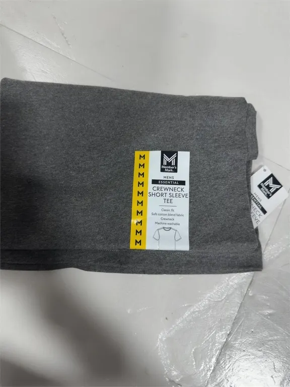 Essential Crewneck Short Sleeve Tee Gray Size M