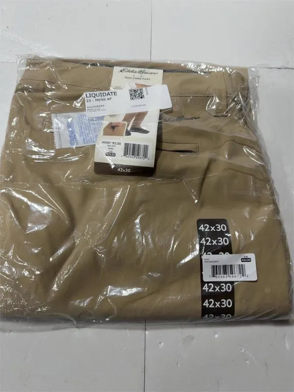 Eddie Bauer Tech Chino Pants Khaki 42x30