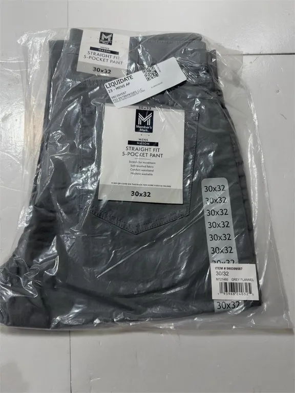 Mason Straight Fit 5-Pocket Pants Grey 30x32