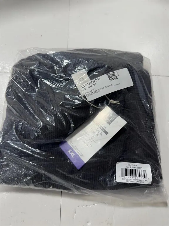 Sandwash Rib Tank Dress Black Size XXL
