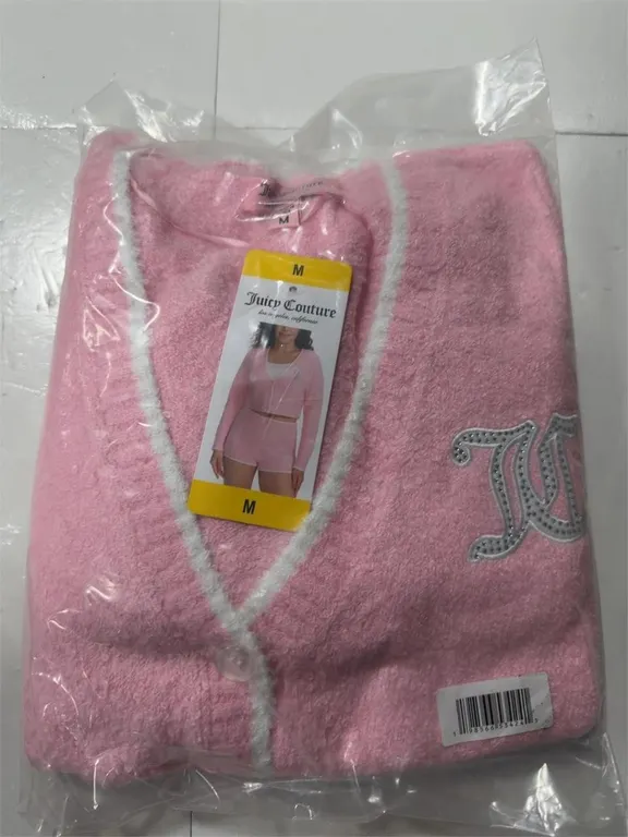 Juicy Couture Fuzzy Lounge Set Pink Size Medium