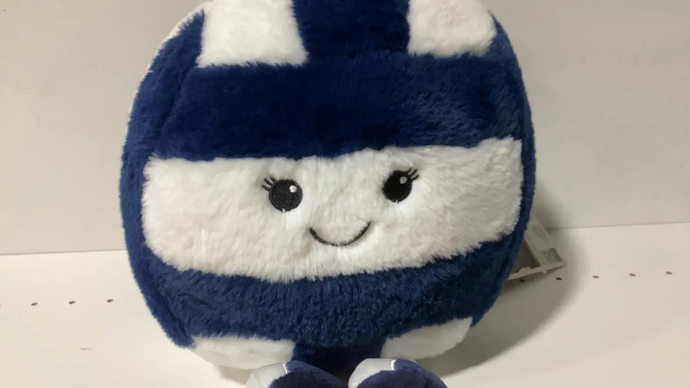Blue and White Volleyball Character Plush Pillow