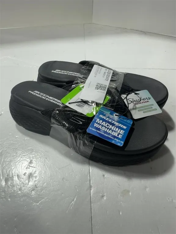 Skechers Premium Cushion Sandals Black Size 7