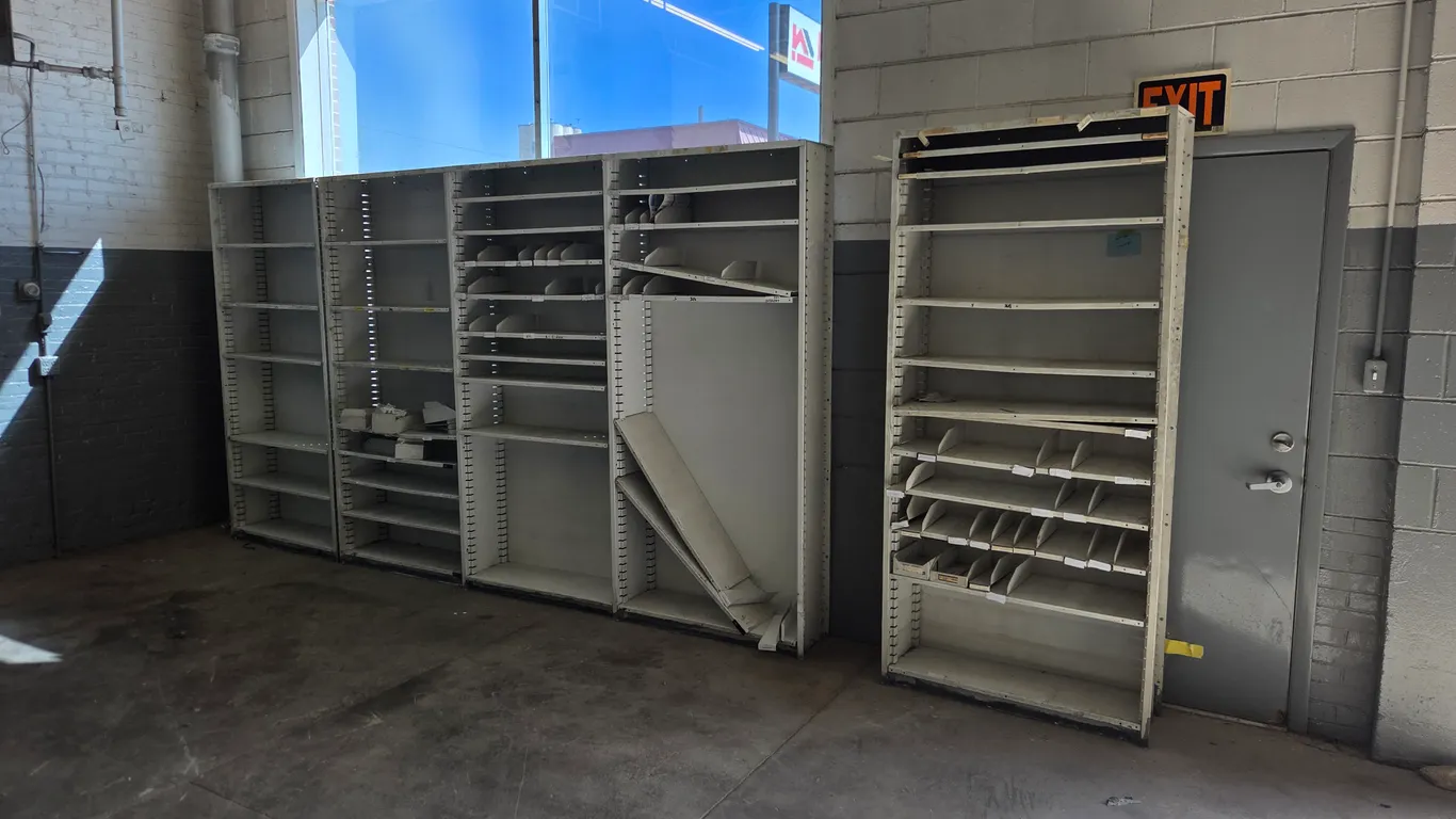 (5) Metal Shelving Units