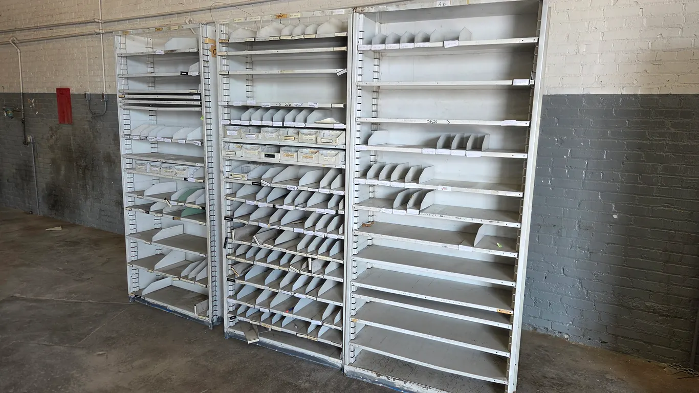 (3) Metal Shelving Units