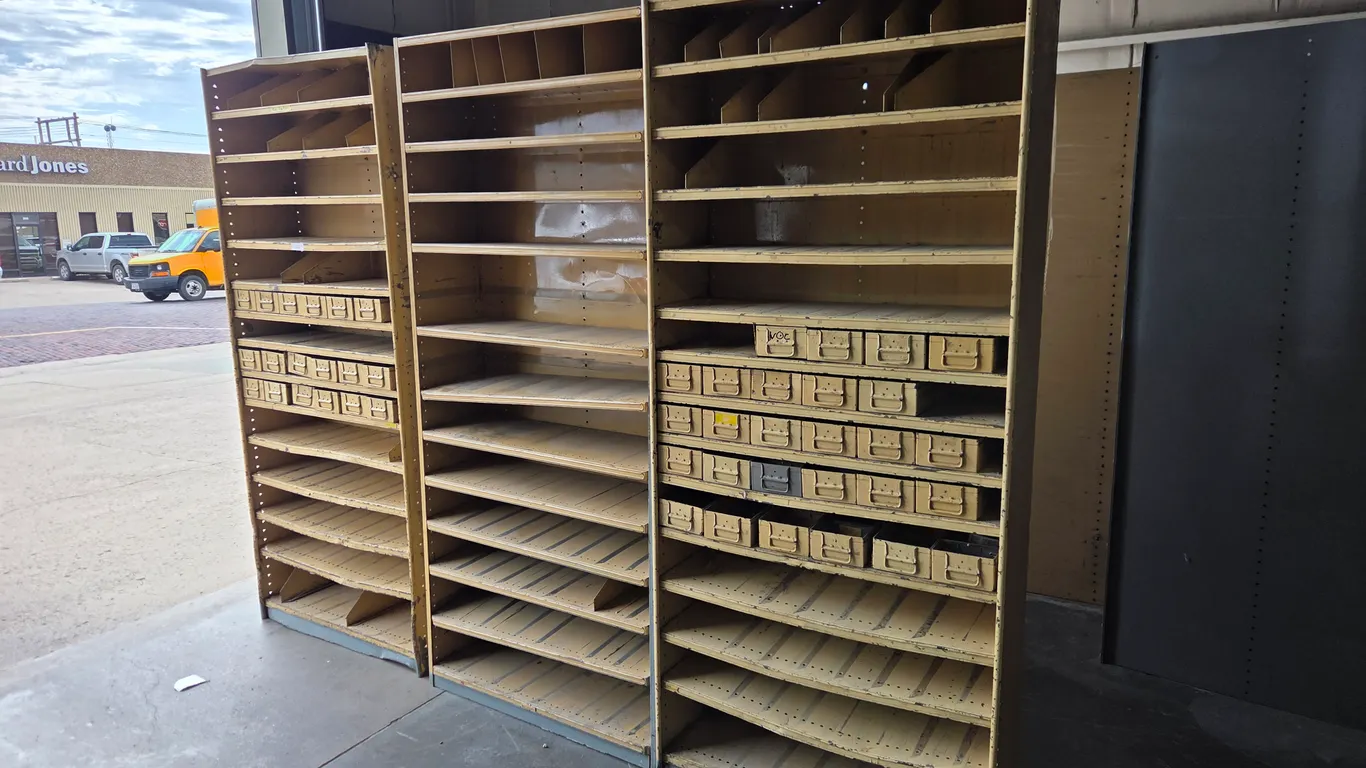 (3) Metal Shelving Units w/Drawers